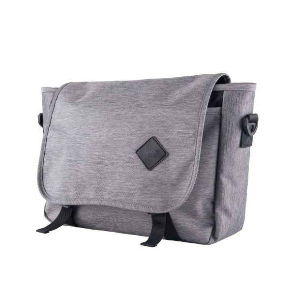 Schultertasche grau