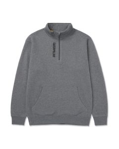 Midweight Quarter Zip Sweater grau