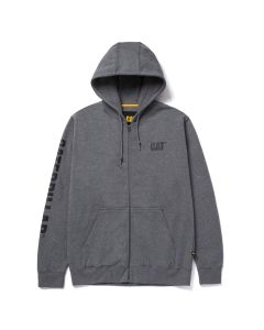 Full Zip Banner Hoodie grey